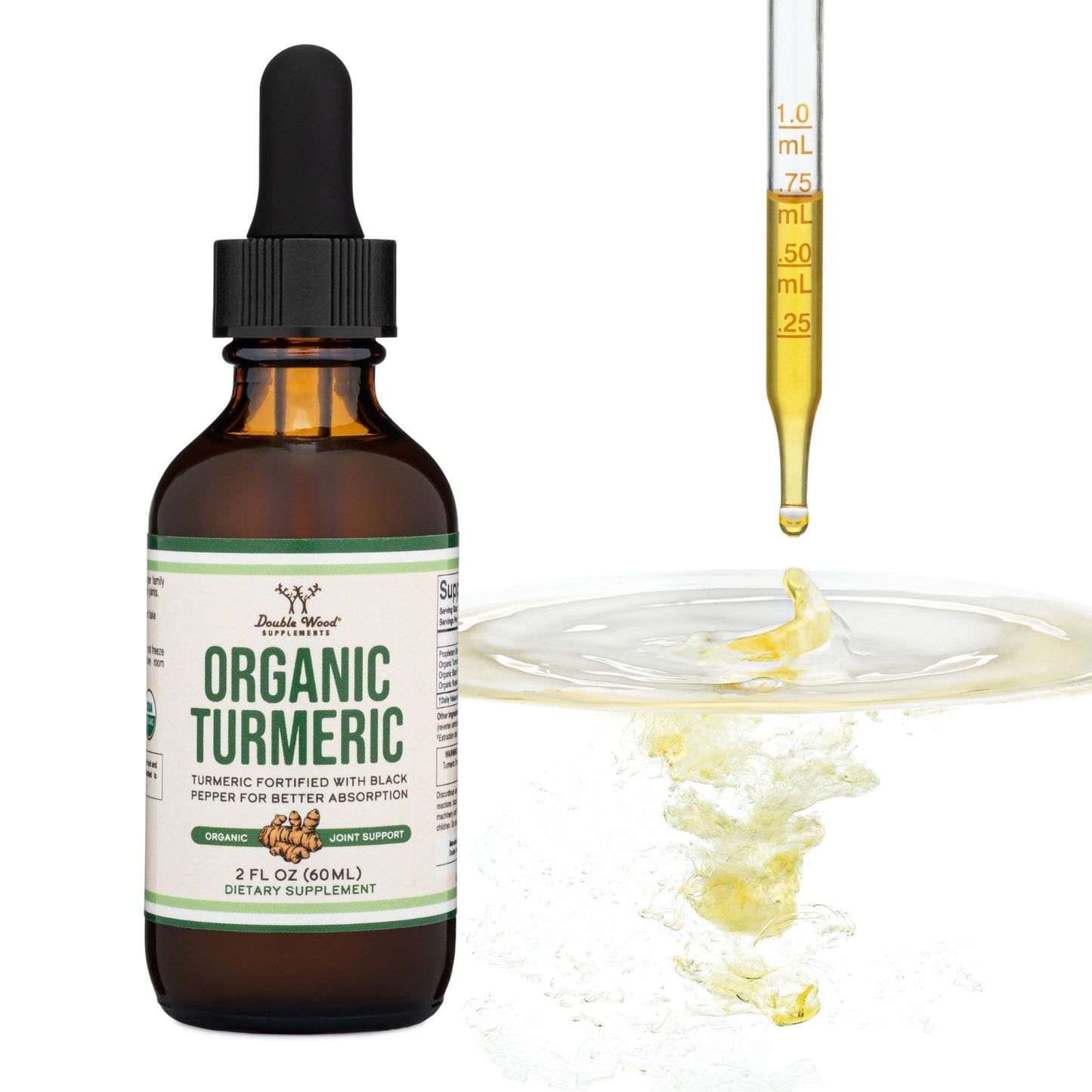 Turmeric Curcumin with Black Pepper Drops - Organic Turmeric Supplement Drops 1,180mg - 2FL OZ, 60 Servings (with Black Pepper Seed, Ginger, Rosemary, and Sage) - PrimeBioHealth - canada supplements