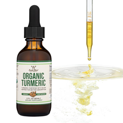 Turmeric Curcumin with Black Pepper Drops - Organic Turmeric Supplement Drops 1,180mg - 2FL OZ, 60 Servings (with Black Pepper Seed, Ginger, Rosemary, and Sage) - PrimeBioHealth - canada supplements