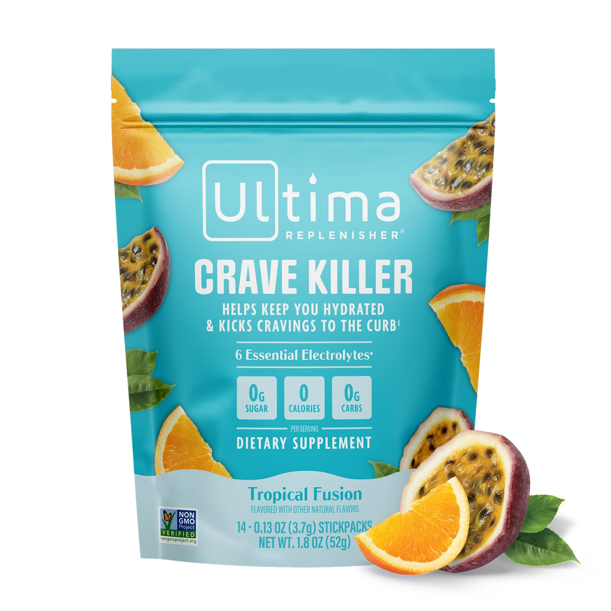 Ultima Replenisher Crave Killer Supplement and Electrolytes Powder – Tropical Fusion, 14 Stickpacks – Hydration Packets that Kick Cravings to The Curb - PrimeBioHealth - canada supplements
