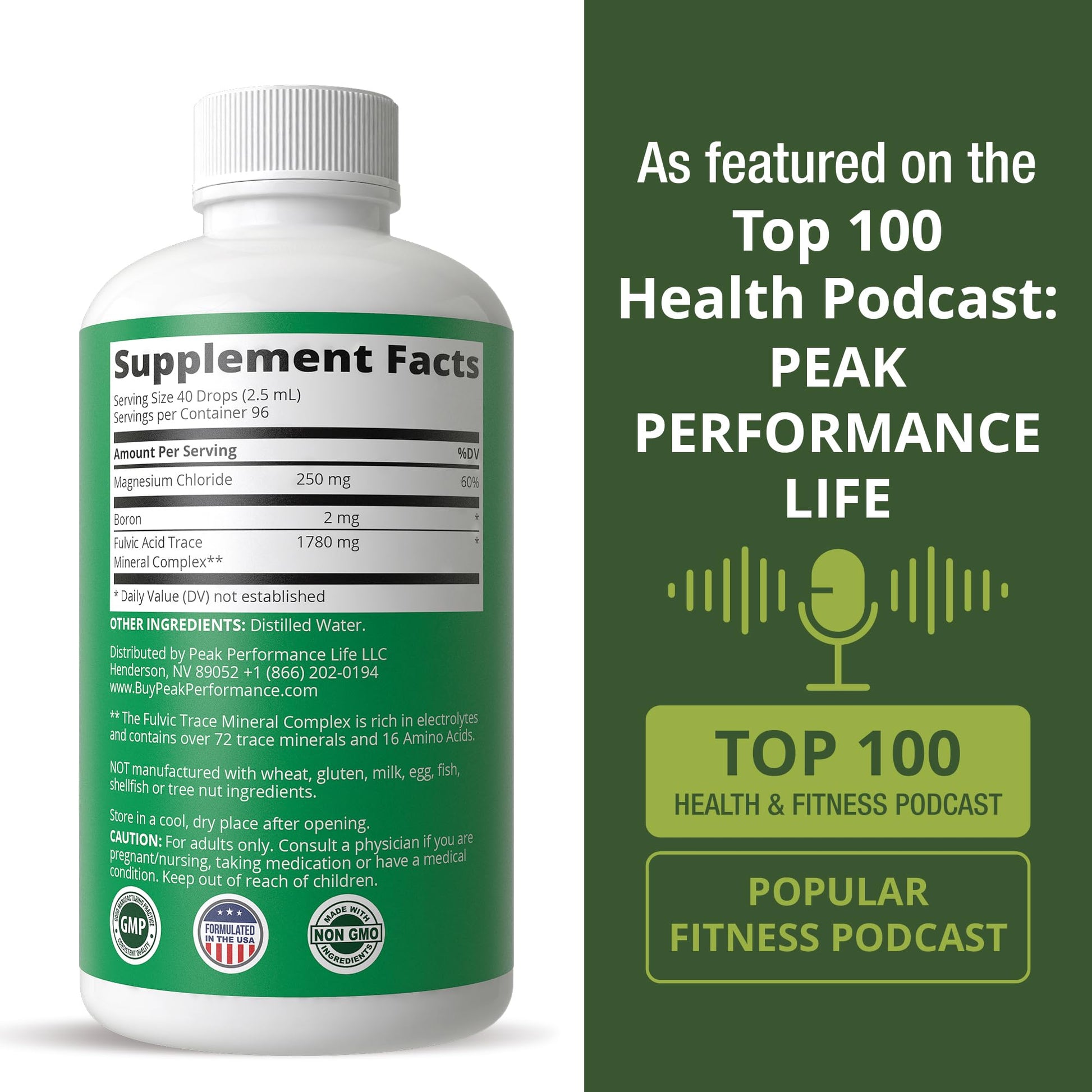 Ultra High Purity Trace Minerals Liquid Drops for Water. Ionic Plant Based Fulvic Trace Mineral Drop Supplement + Magnesium. Replenishes Natural Minerals, Electrolytes + Optimal pH Levels - PrimeBioHealth - canada supplements