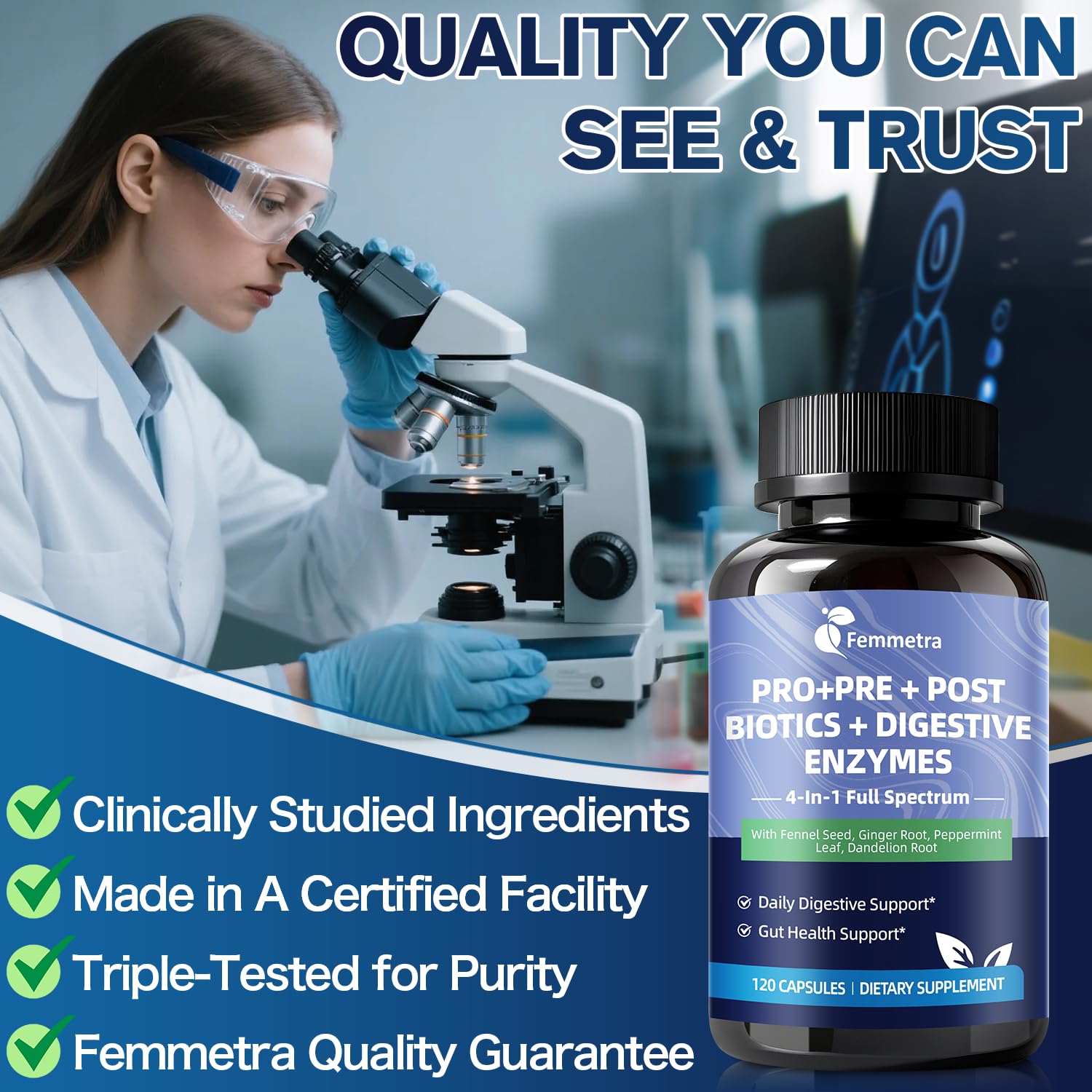 Ultra Probiotics for Women Men 200 Billion CFU - 36 Strains 14 Digestive Enzymes, 4 Anti-Bloat Herbs, 3 Prebiotic Fibers & 4 Postbiotics, Gut, Digestive, Regularity - PrimeBioHealth - canada supplements