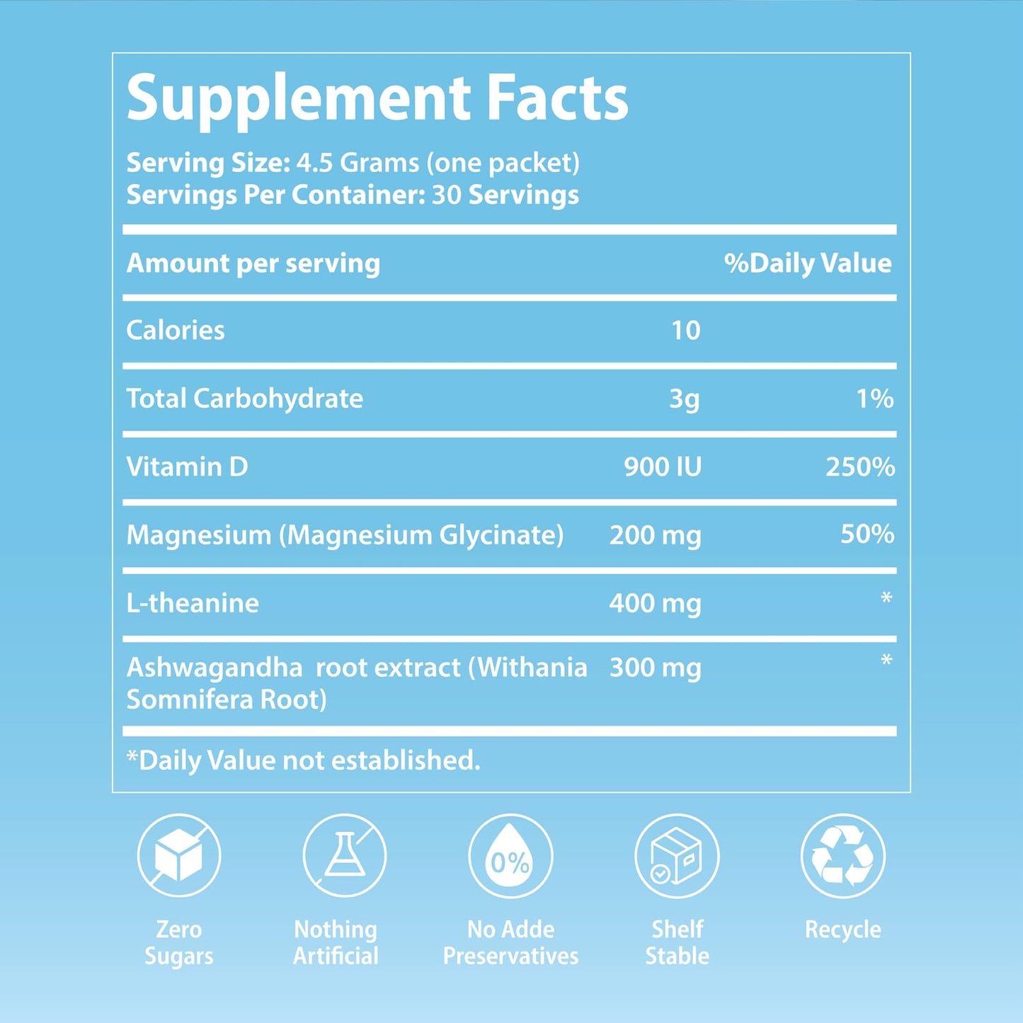 UltraCalm Super Cortisol Drink with Magnesium Glycinate, Ashwagandha, L-Theanine, Vitamin D3, Magnesium Powder for Sleep & Stress Relief - PrimeBioHealth - canada supplements