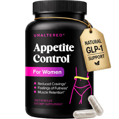 UNALTERED Appetite Control for Women - Support Cravings, Fullness, & Weight Management - Dietary Supplement with Chromium Picolinate & Glucomannan - PrimeBioHealth - canada supplements