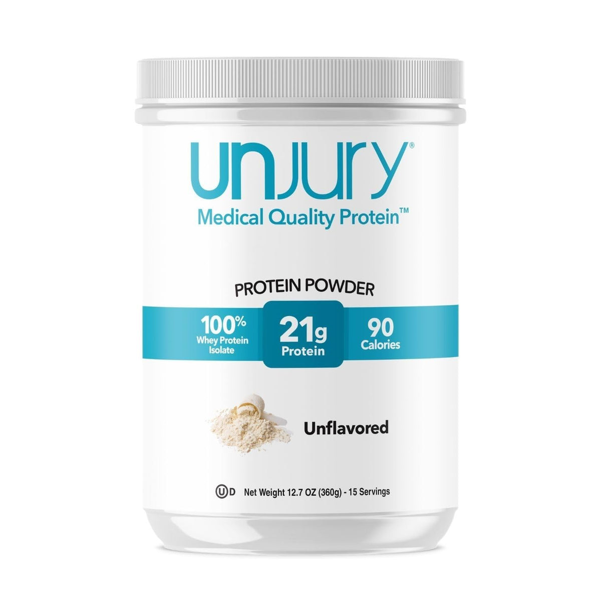 Unjury Unflavored Protein Powder | 21g 100% Whey Isolate Protein Powder | Unflavored Whey Protein Powder | Low Carb and Sugar Free Whey Protein Isolate | Gluten Free - PrimeBioHealth - canada supplements