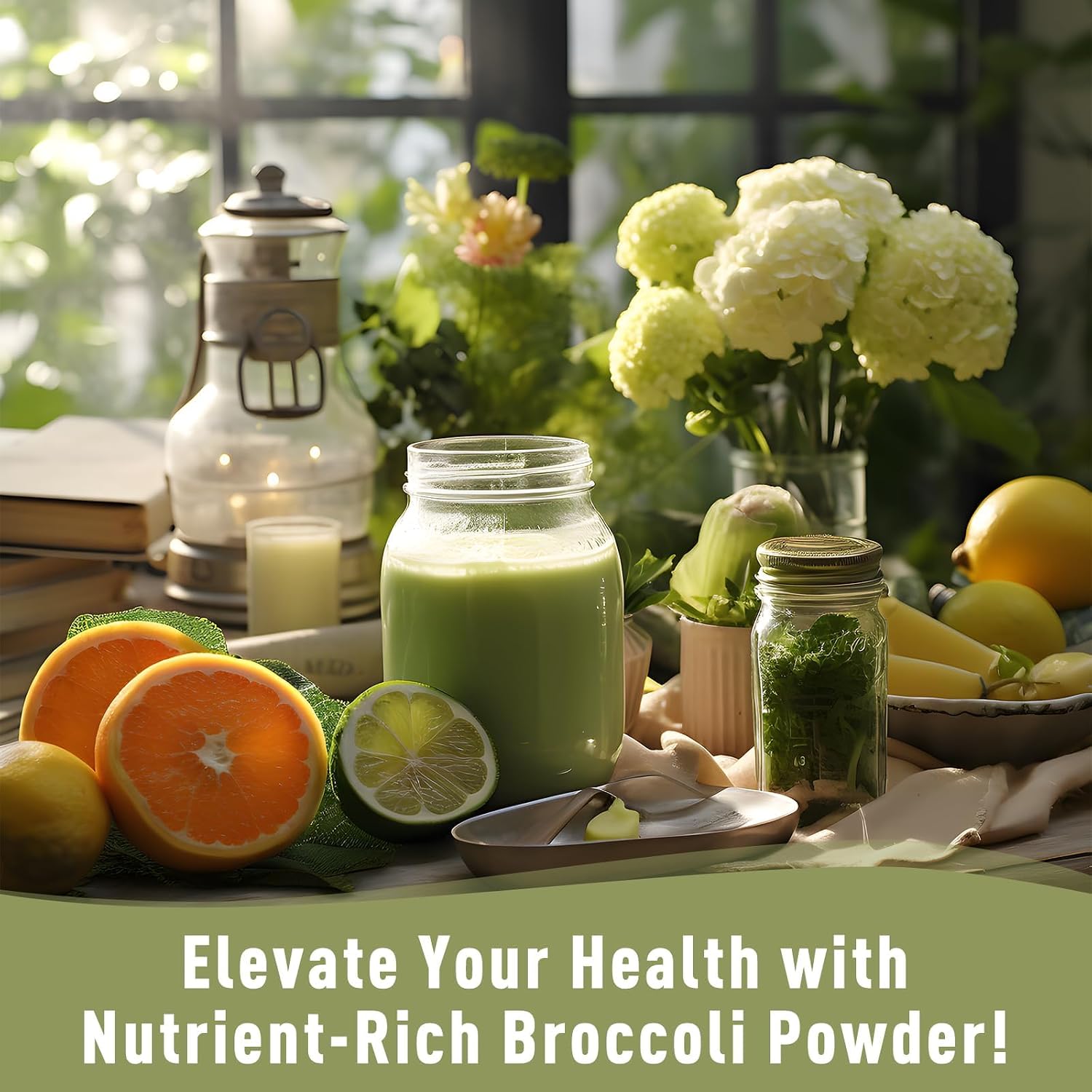 Unleash’d Organic Broccoli Powder 16 oz – 100% Pure Organic Superfood, Raw, Vegan, Non-GMO, Fiber & Vitamin-Rich - PrimeBioHealth - canada supplements