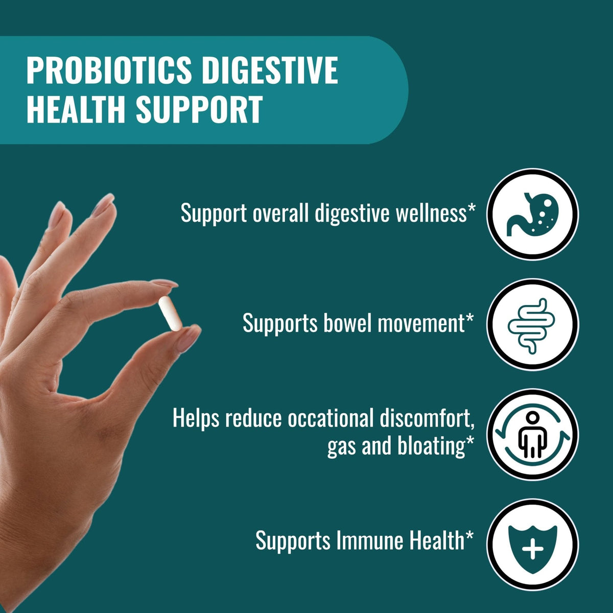 UpNourish Probiotics - 200 Billion CFUs for Men and Women, 15 Clinically Studied Strains, Prebiotics & Enzymes - 60 Vegan Capsules - PrimeBioHealth - canada supplements