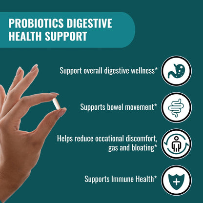 UpNourish Probiotics - 200 Billion CFUs for Men and Women, 15 Clinically Studied Strains, Prebiotics & Enzymes - 60 Vegan Capsules - PrimeBioHealth - canada supplements