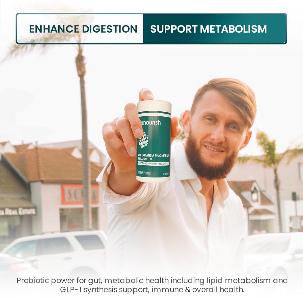 UpNourish Probiotics - 200 Billion CFUs for Men and Women, 15 Clinically Studied Strains, Prebiotics & Enzymes - 60 Vegan Capsules - PrimeBioHealth - canada supplements