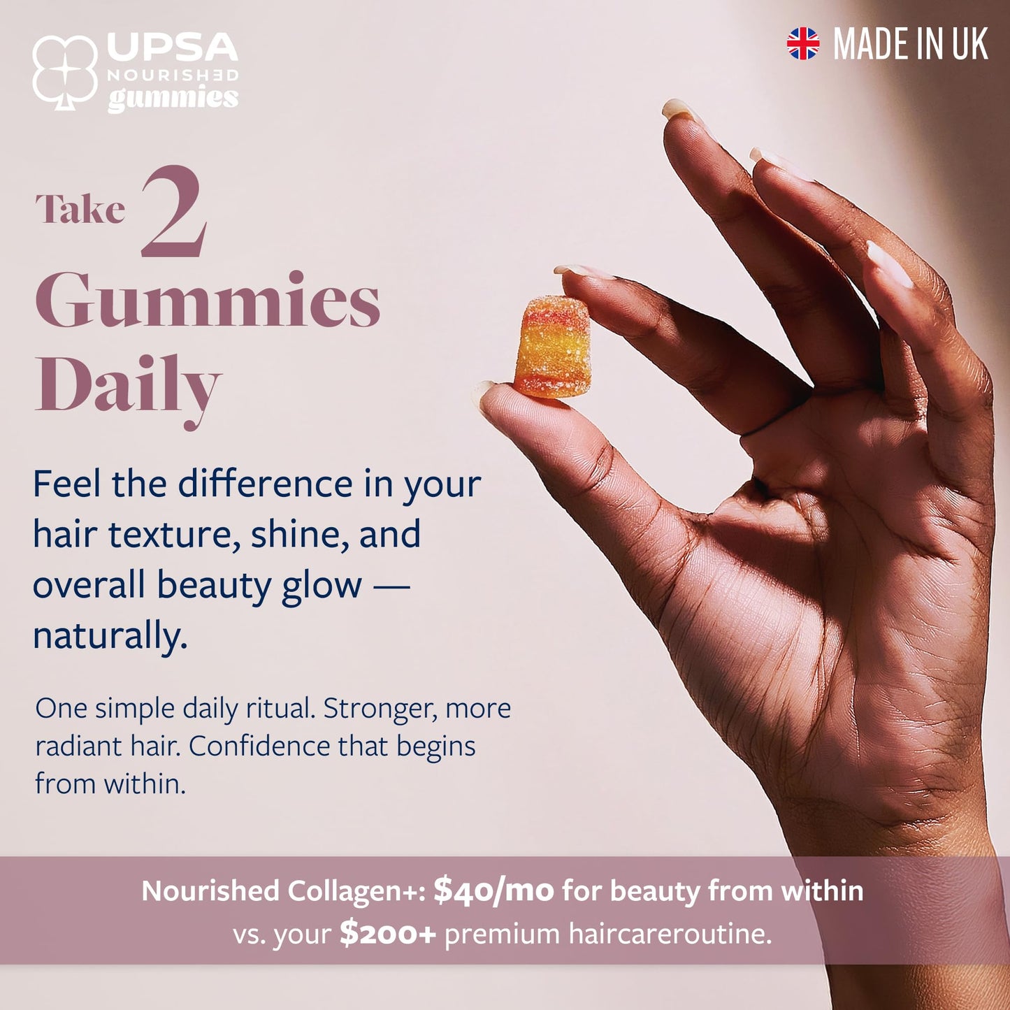 Upsa Nourished Collagen Hair Health 30 Count – Ovoderm® Egg Membrane Complex with Biotin, Zinc & Copper – for Healthy, Shiny & Fuller-Looking Hair - PrimeBioHealth - canada supplements