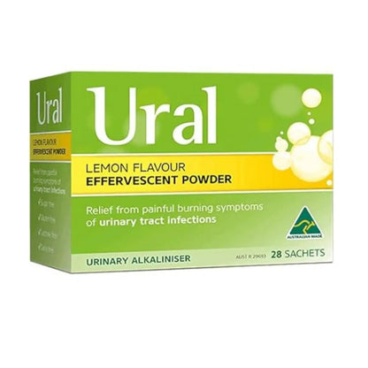 Ural Effervescent Powder 4G * 28 Sachets Urinary Alkalinizer Cystitis Relief - PrimeBioHealth - canada supplements