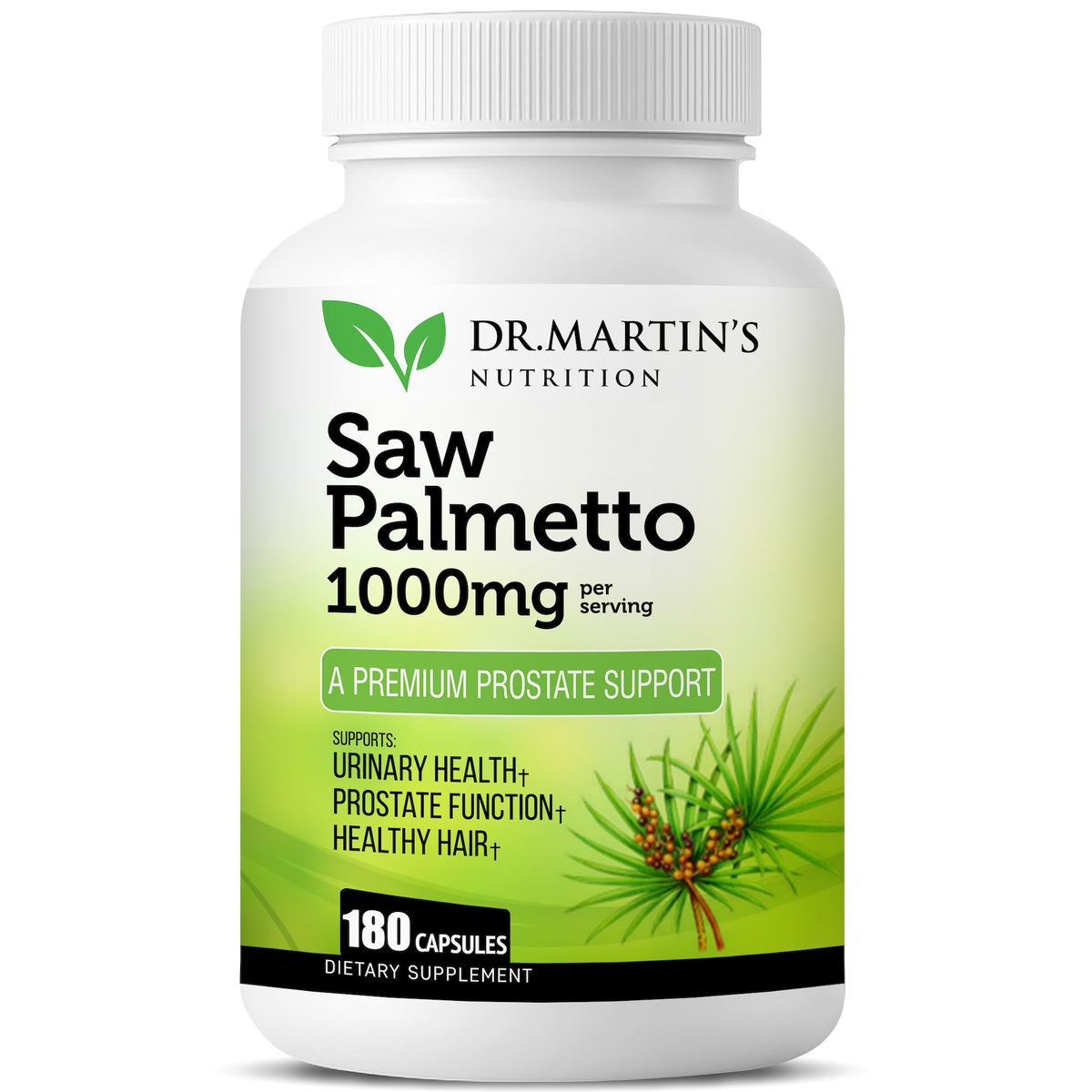 USA Grown Saw Palmetto | 180 Capsules Prostate Health Supplement | Hair Growth for Men & Women | Support to Help Maintain Normal Urination Frequency - PrimeBioHealth - canada supplements