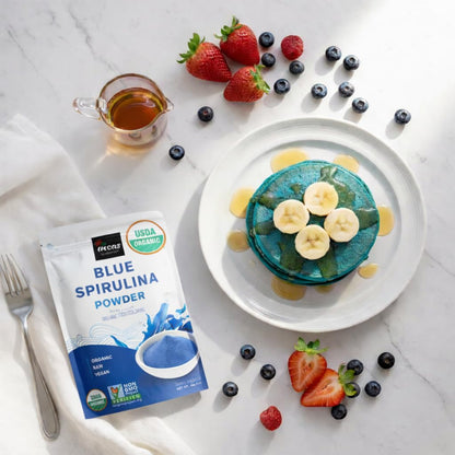 USDA Organic Blue Spirulina Powder (Phycocyanin Extract), No Fishy Smell, 100% Vegan Protein from Blue-Green Algae, 28 Servings - PrimeBioHealth - canada supplements