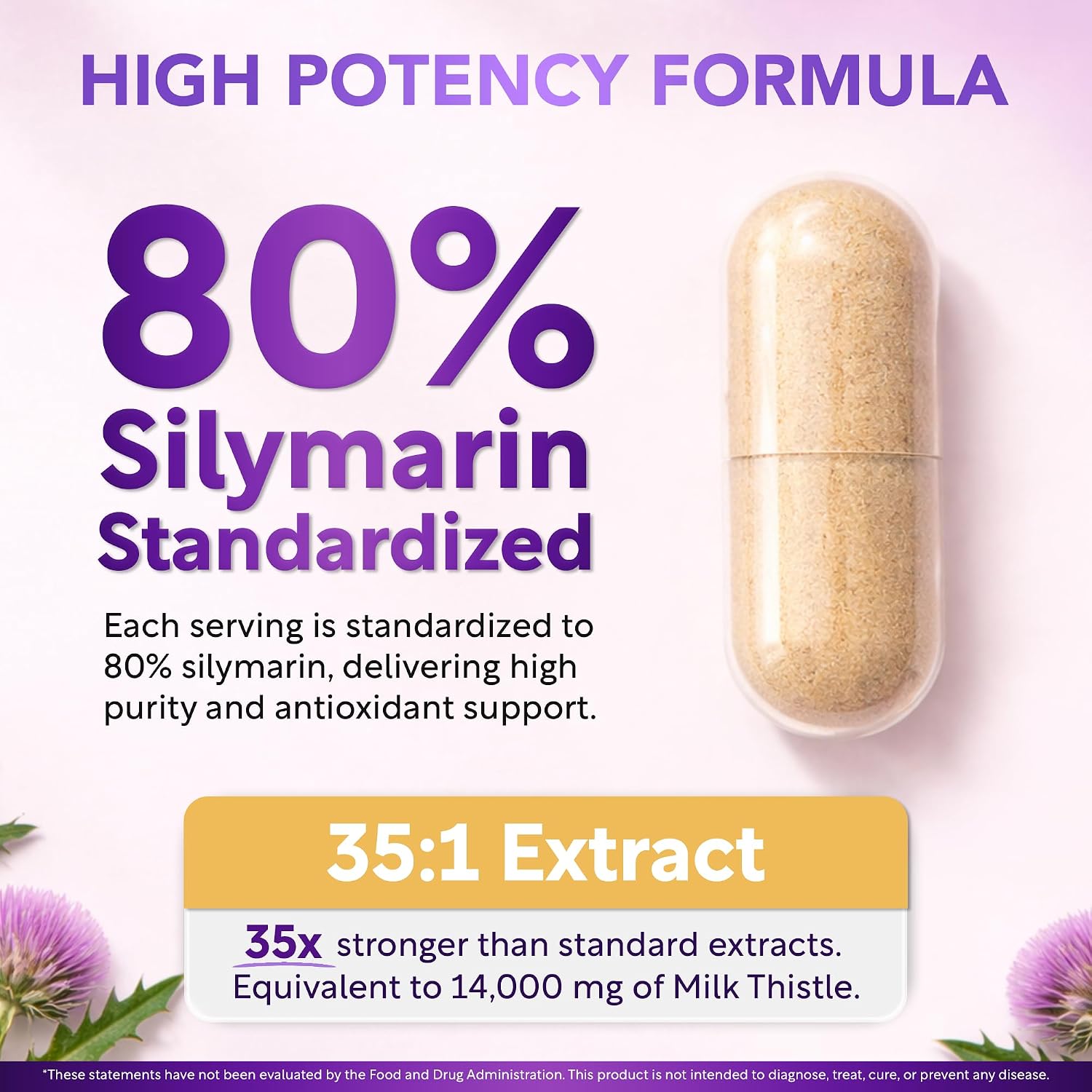 USDA Organic Milk Thistle | 80% Silymarin Flavonoids | 35:1 Extract | 120ct - PrimeBioHealth - canada supplements