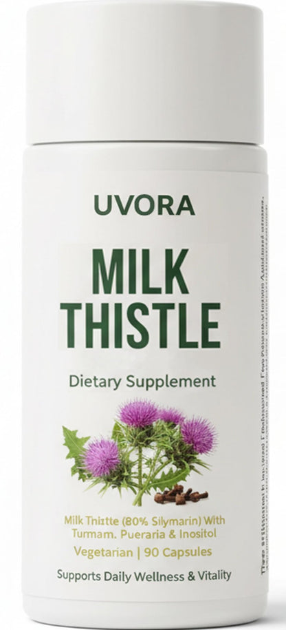 Uvora - Milk Thistle Extract,Uvora Premium Herbal Supplement with Milk Thistle Extract & Antioxidants – Supports Natural ification - PrimeBioHealth - canada supplements