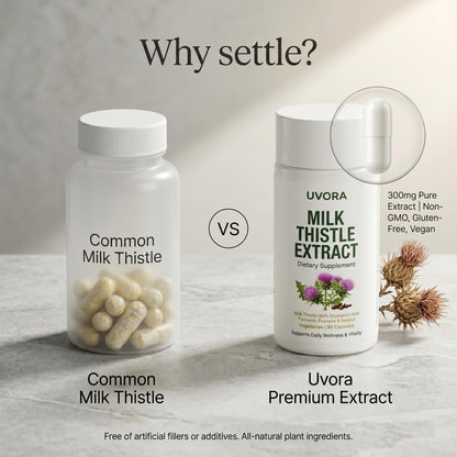 Uvora - Milk Thistle Extract,Uvora Premium Herbal Supplement with Milk Thistle Extract & Antioxidants – Supports Natural ification - PrimeBioHealth - canada supplements