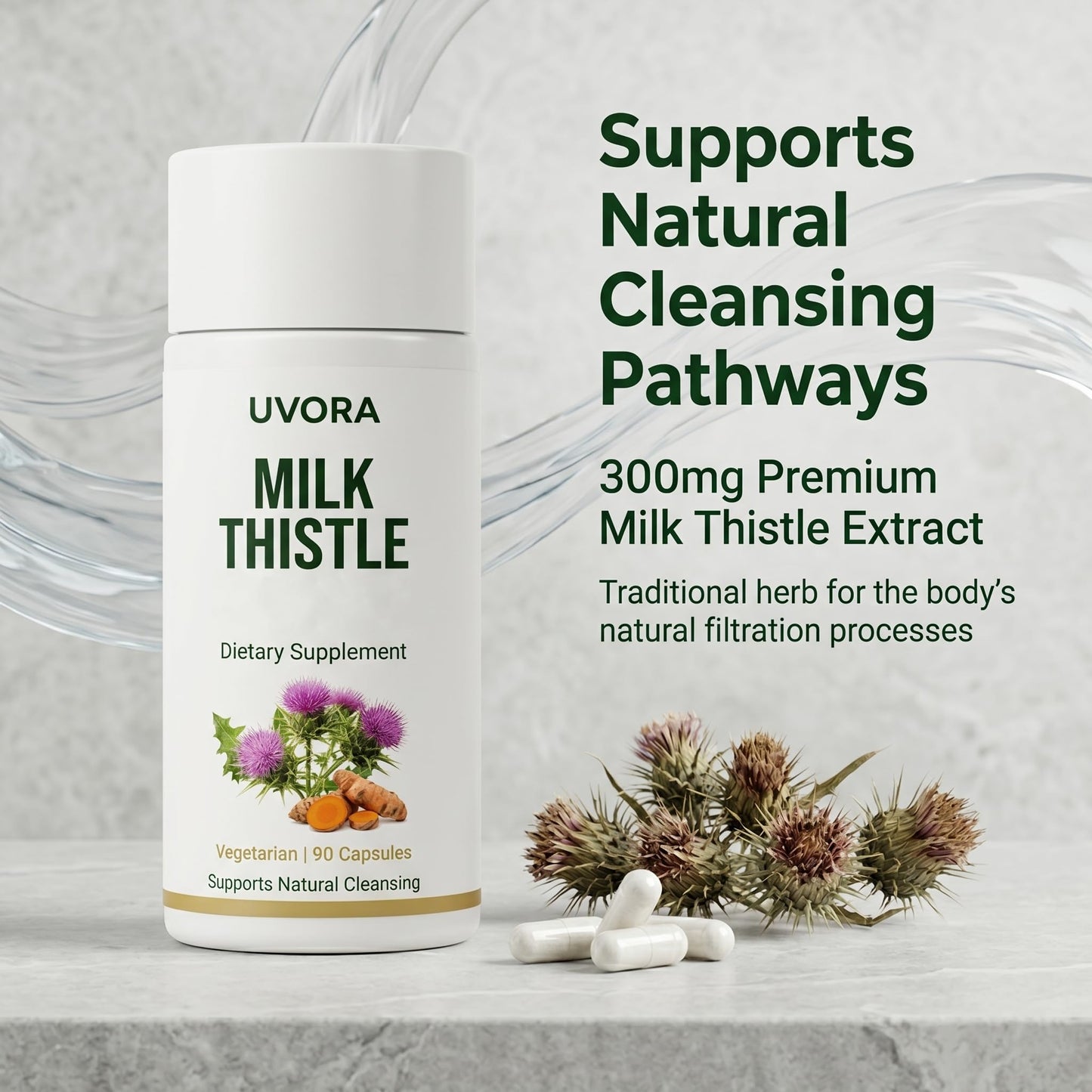 Uvora - Milk Thistle Extract,Uvora Premium Herbal Supplement with Milk Thistle Extract & Antioxidants – Supports Natural ification - PrimeBioHealth - canada supplements