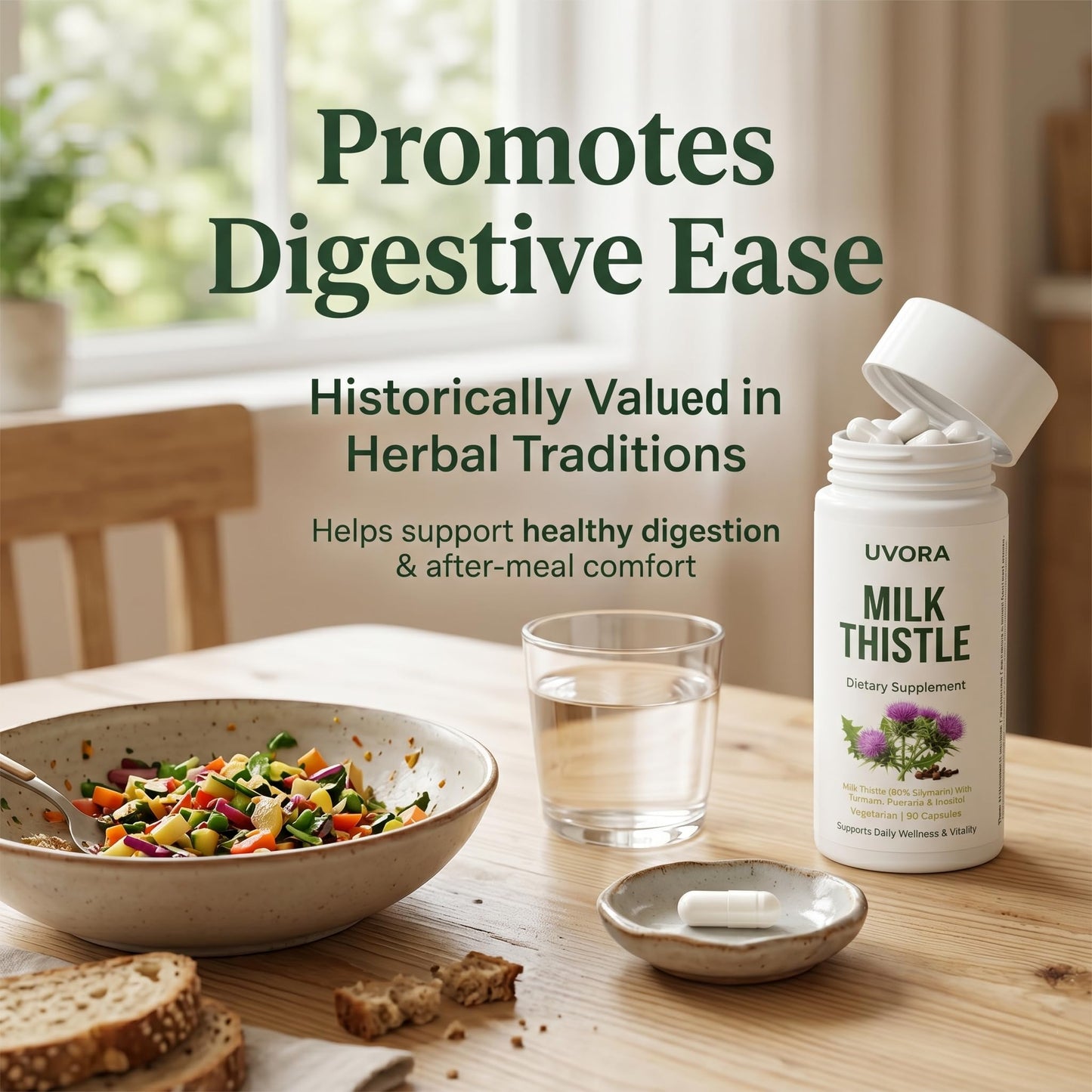 Uvora - Milk Thistle Extract,Uvora Premium Herbal Supplement with Milk Thistle Extract & Antioxidants – Supports Natural ification - PrimeBioHealth - canada supplements
