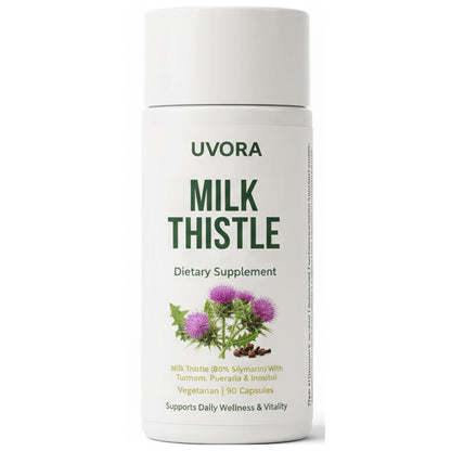 Uvora - Milk Thistle Extract,Uvora Premium Herbal Supplement with Milk Thistle Extract & Antioxidants – Supports Natural ification - PrimeBioHealth - canada supplements