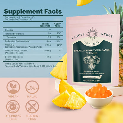 Vaginal Probiotics for Women – Premium Feminine Balance Gummies for Women, Hawaiian Pineapple Flavor, Support Healthy Odor and Vaginal Flora, pH Balance - PrimeBioHealth - canada supplements