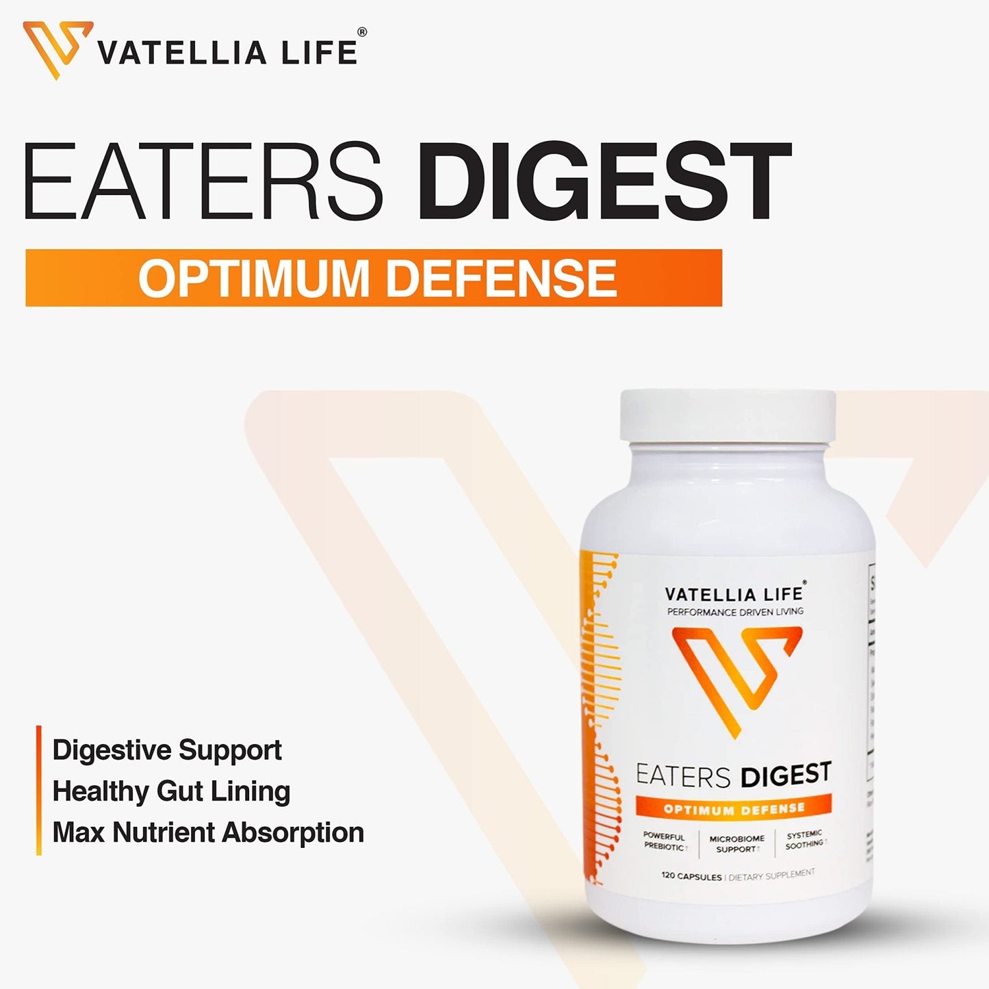 Vatellia Life New from Eaters Digest | Prebiotic | Probiotic | Digestive Support | Gut Soothing | Healthy Gut Lining | Max Nutrient Absorption - PrimeBioHealth - canada supplements
