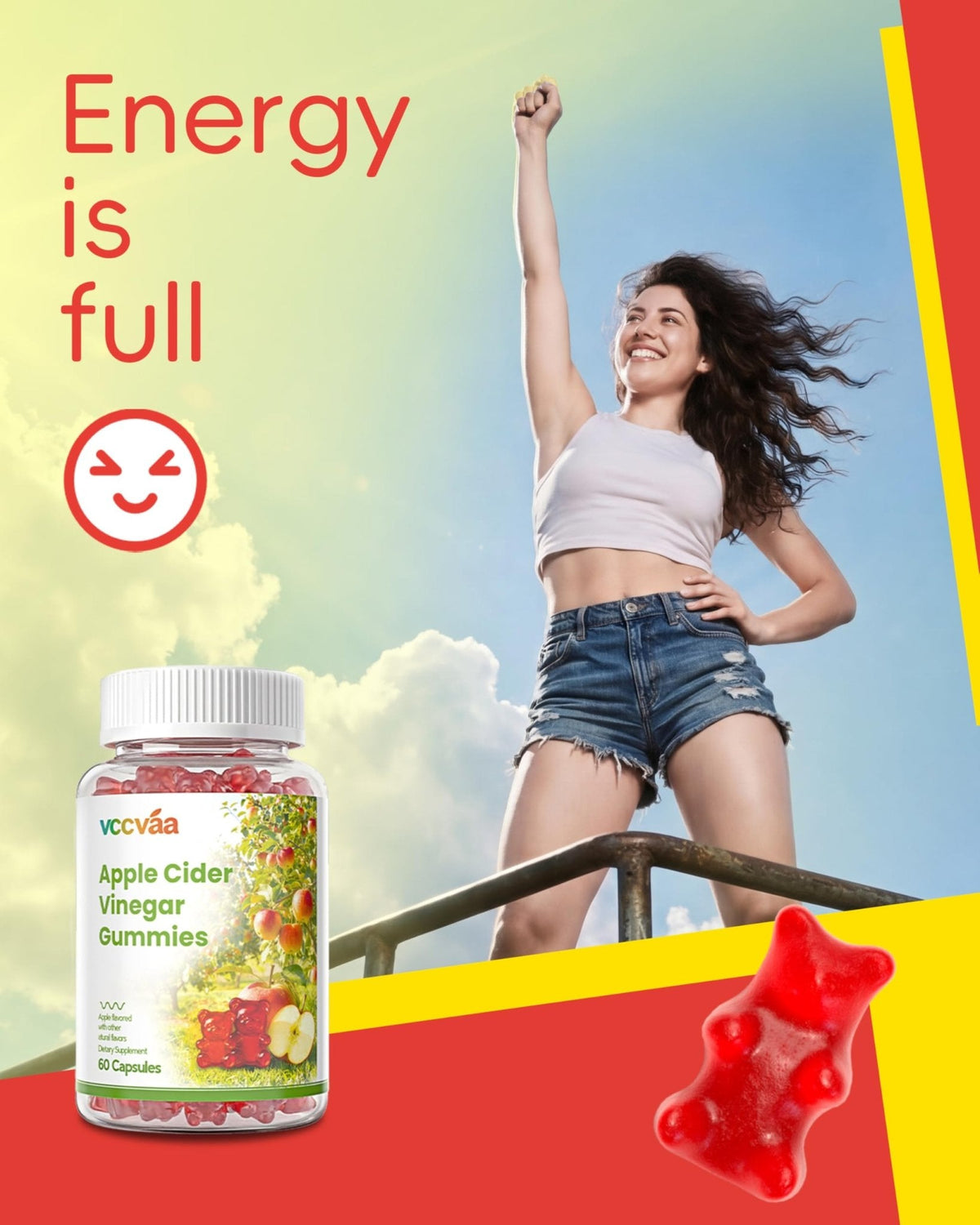 Vccvaa Fiber Gummies, Fiber Supplement with 5 Billion CFU Probiotics for Women, Prebiotic Gummies with Inulin, Soluble Fiber, ACV & Vitamin - PrimeBioHealth - canada supplements