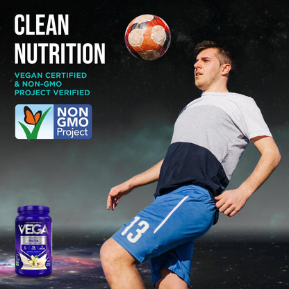 Vega Essential Protein – 25g Plant Based Protein Powder, Creamy Vanilla, Vegan for a Dairy-Free Vanilla Shake – Large Tub, 32.5oz (20 Servings) - PrimeBioHealth - canada supplements
