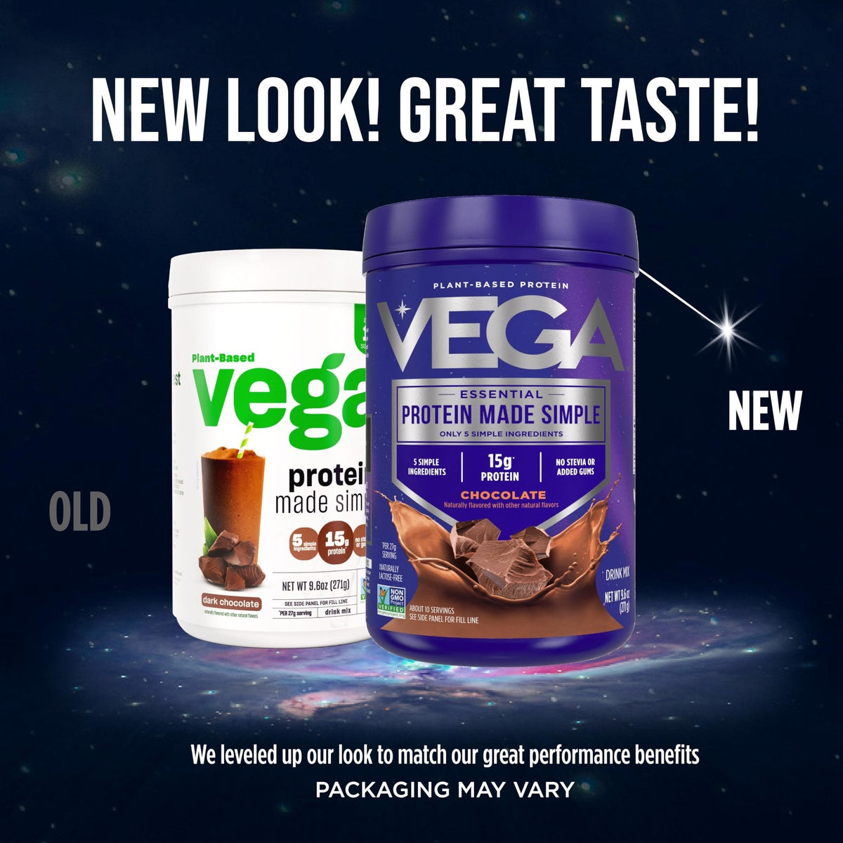 Vega Protein Made Simple - 15g Plant-Based Pea Protein, Chocolate, 10 Servings, Stevia Free, No Artificial Sweeteners or Gums, Non-GMO, Gluten Free, Dairy Free, 9.6oz (Packaging May Vary) - PrimeBioHealth - canada supplements