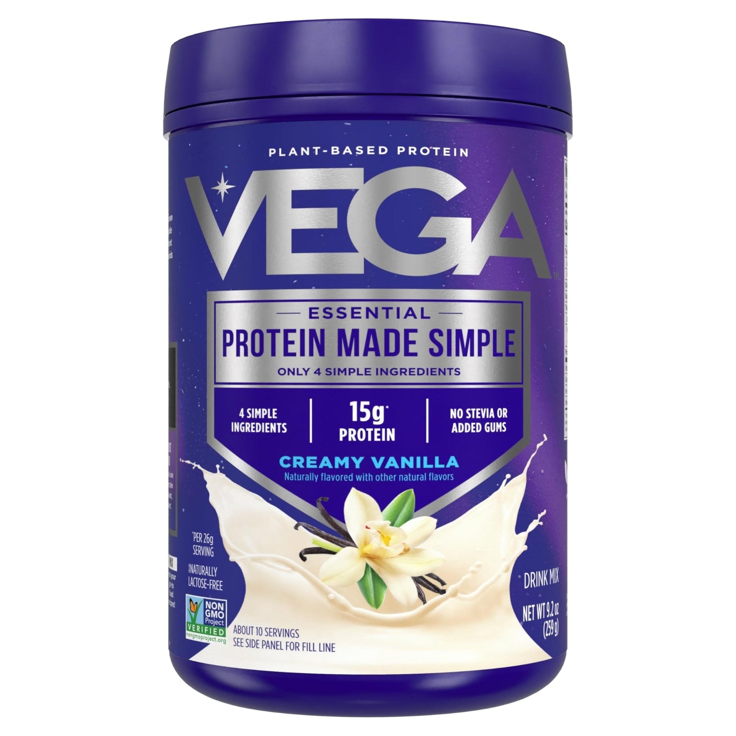 Vega Protein Made Simple Protein Powder, Vanilla - Stevia Free, Vegan, Plant Based, Healthy, Gluten Free, Pea Protein for Women and Men, 9.2 oz (Packaging May Vary) - PrimeBioHealth - canada supplements
