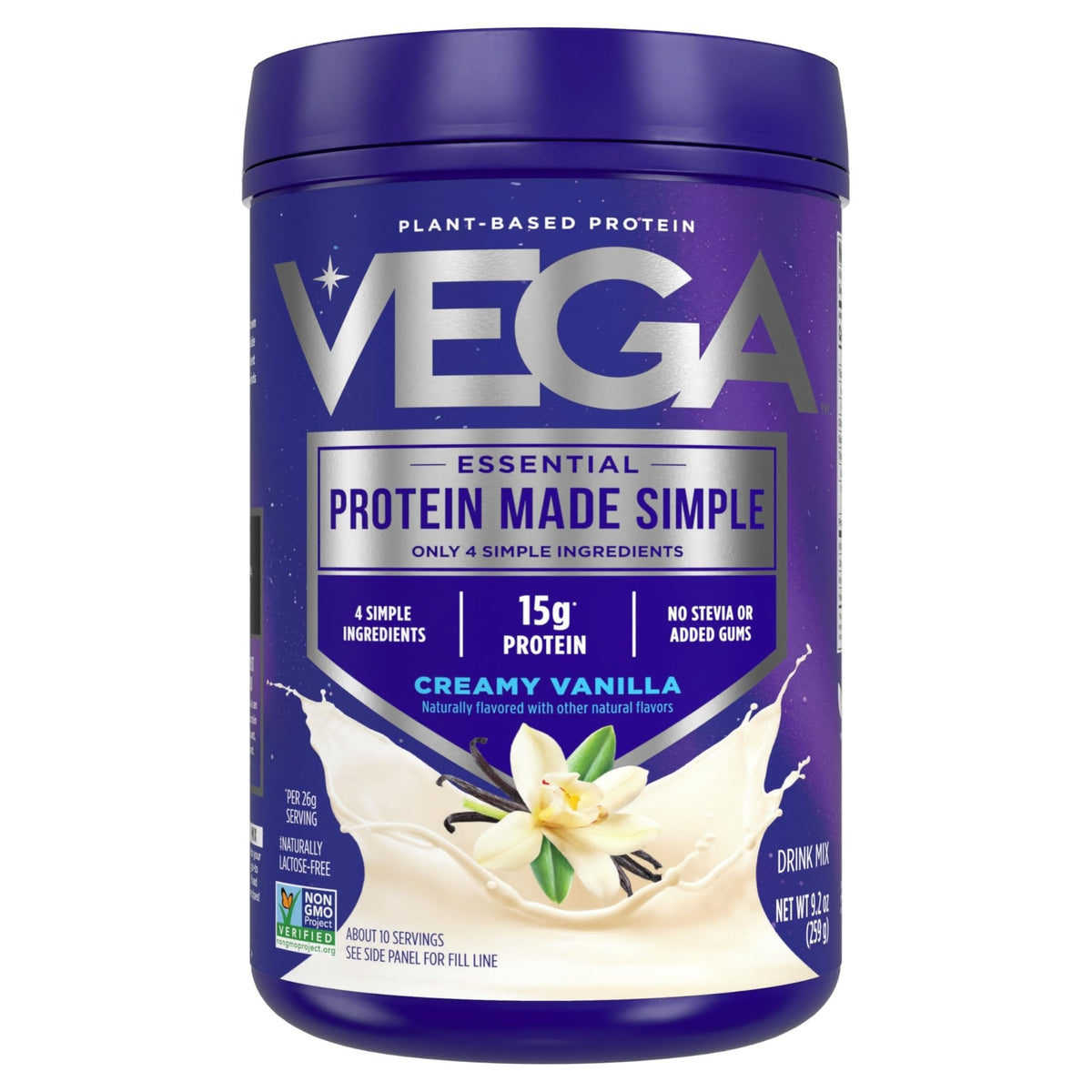Vega Protein Made Simple Protein Powder, Vanilla - Stevia Free, Vegan, Plant Based, Healthy, Gluten Free, Pea Protein for Women and Men, 9.2 oz (Packaging May Vary) - PrimeBioHealth - canada supplements