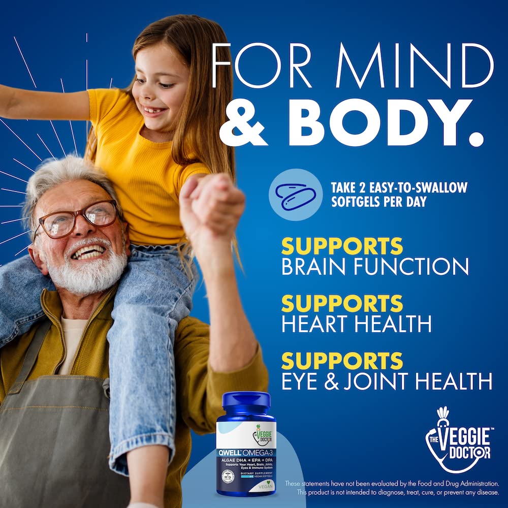Vegan Omega 3 Supplement – Algae Omega 3 with DHA EPA DPA – Vegan Capsules from Algal – Fish Oil Alternative – Plant-Based Algae Oil Formula – Non-GMO - PrimeBioHealth - canada supplements