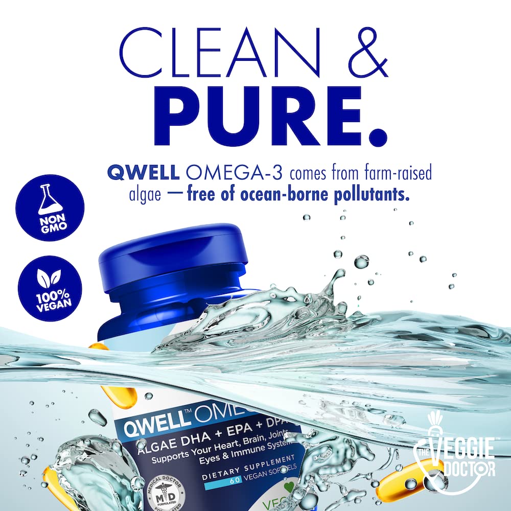 Vegan Omega 3 Supplement – Algae Omega 3 with DHA EPA DPA – Vegan Capsules from Algal – Fish Oil Alternative – Plant-Based Algae Oil Formula – Non-GMO - PrimeBioHealth - canada supplements