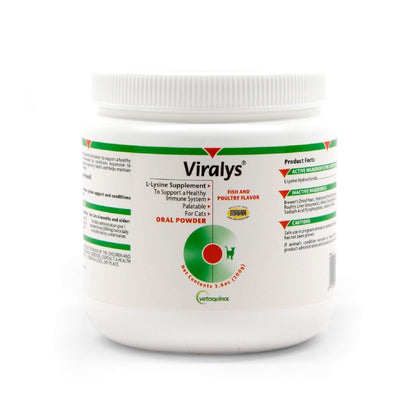 Vetoquinol Viralys Daily L-Lysine Powder for Cats and Kittens, Fish Flavored Lysine Supplement for Cats and Kittens to Support Immune Health - PrimeBioHealth - canada supplements