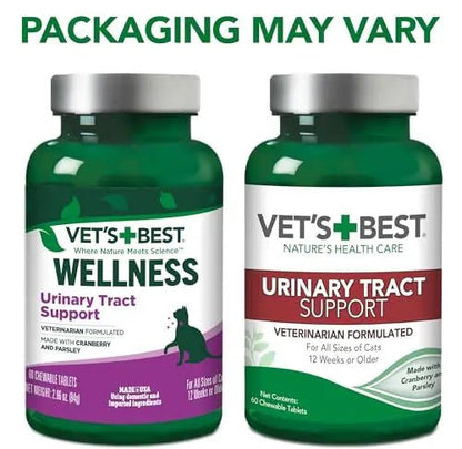 Vet's Best Cat Urinary Supplement, Urinary Tract Support Chewable for Cats, Supports A Healthy Urinary Tract in Cats, 60 Chewable Tablets - PrimeBioHealth - canada supplements