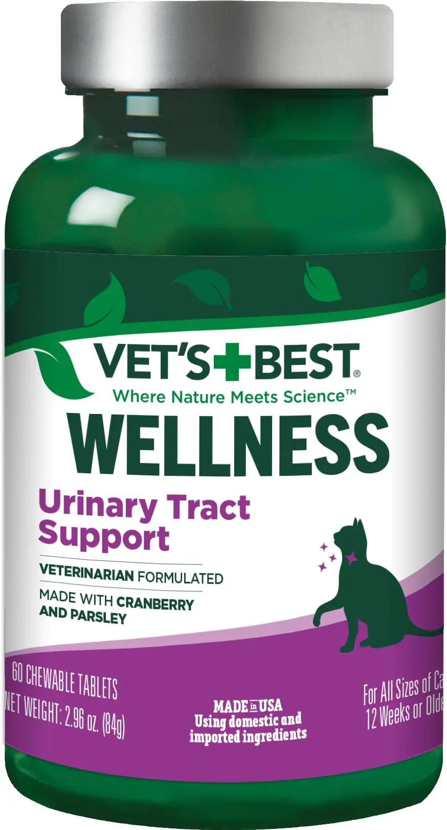 Vet's Best Cat Urinary Supplement, Urinary Tract Support Chewable for Cats, Supports A Healthy Urinary Tract in Cats, 60 Chewable Tablets - PrimeBioHealth - canada supplements