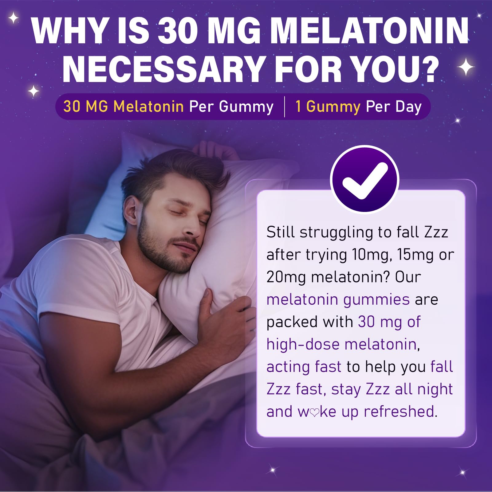 Veyttisy Melatonin 30mg Gummies for Adults - Sugar Free Melatonin Gummies Maximum Strength with Magnesium, B6, GABA & Botanical Blend - Non-Habit Forming,Vegan - PrimeBioHealth - canada supplements