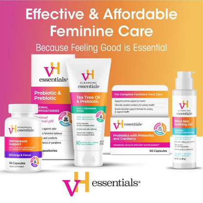 vH essentials Probiotics with Prebiotics and Cranberry Feminine Health Supplement - 60 Capsules - PrimeBioHealth - canada supplements