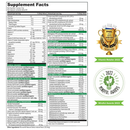 Vibrant Health, Green Vibrance, Vegan Superfood Powder, Boost Energy, 60 Servings - PrimeBioHealth - canada supplements