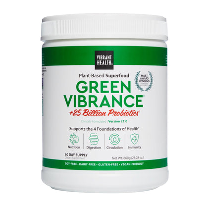 Vibrant Health, Green Vibrance, Vegan Superfood Powder, Boost Energy, 60 Servings - PrimeBioHealth - canada supplements