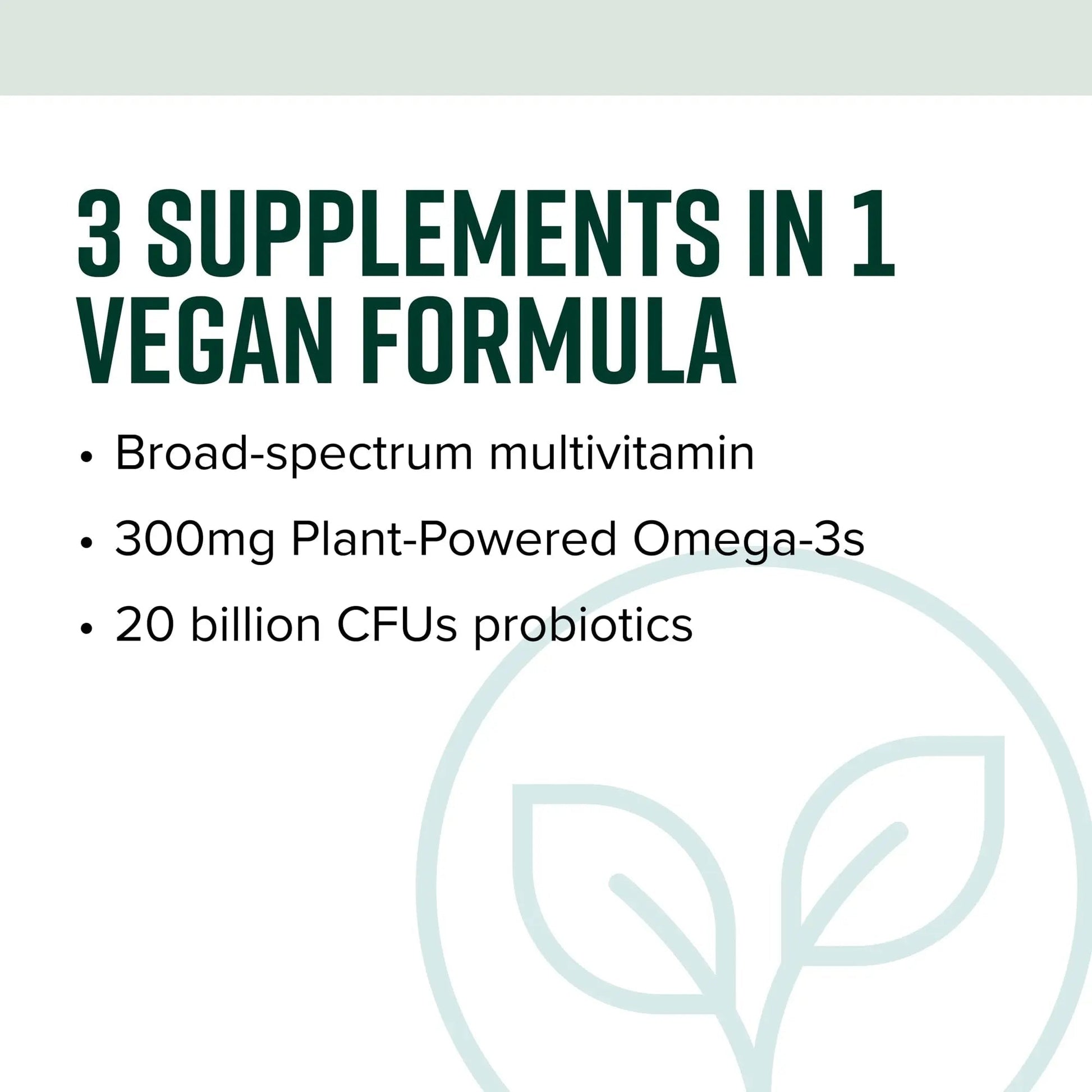 Vibrant Health, Trilogy Vegan, Probiotic Multivitamin with an Essential Blend of Omega-3 from Vegan Algal Oil, Vitamin A, B12, C, D3, E - PrimeBioHealth - canada supplements