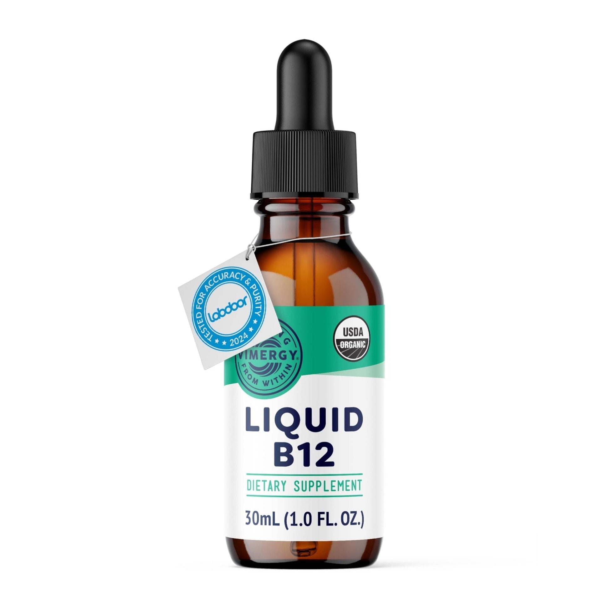 Vimergy USDA Organic Liquid Vitamin B12 Supplement 2500 mcg, Methylcobalamin & Adenosylcobalamin Fast-Absorbing Energy Support, Vegan, Non-GMO B12 Vitamins - PrimeBioHealth - canada supplements