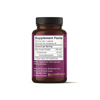 VINIA Piceid Resveratrol Supplement Capsules. Increases Blood Flow and Nitric Oxide. Blood Pressure and Heart Health Support - PrimeBioHealth - canada supplements