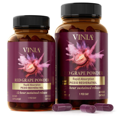 VINIA Piceid Resveratrol Supplement Capsules. Increases Blood Flow and Nitric Oxide. Blood Pressure and Heart Health Support - PrimeBioHealth - canada supplements