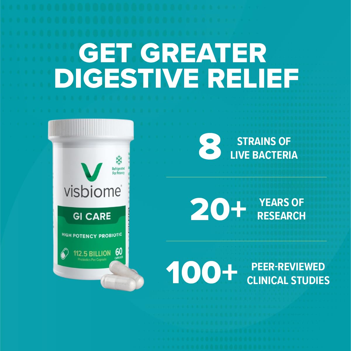 Visbiome® GI Care - High Potency Probiotic - 112.5 Billion CFU Live Probiotics, Original De Simone Formulation - PrimeBioHealth - canada supplements