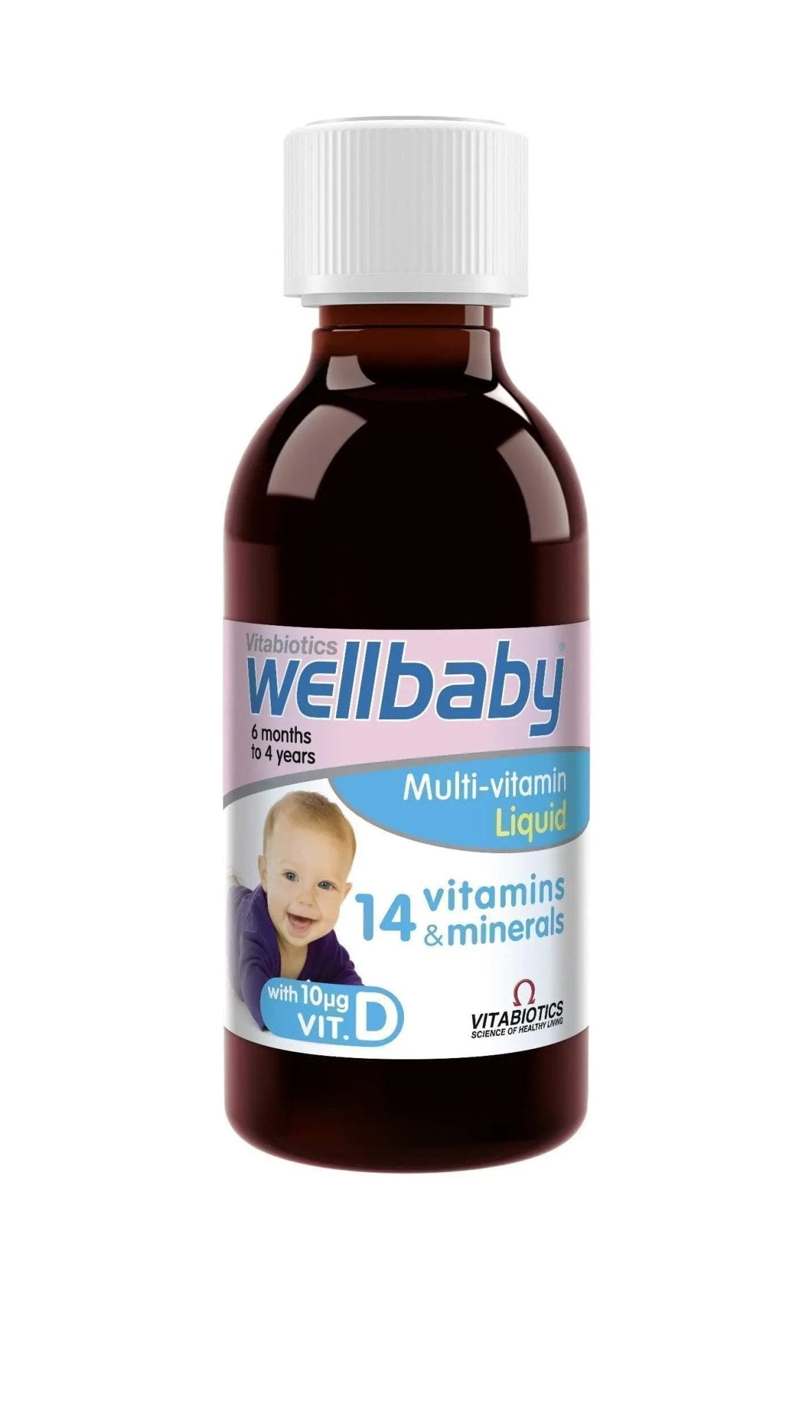 Vitabiotics Wellbaby Multi-Vitamin Liquid - Immune System Multivitamin for Infants and Babies Ages 6 Months to 4 Years - 150mL - PrimeBioHealth - canada supplements