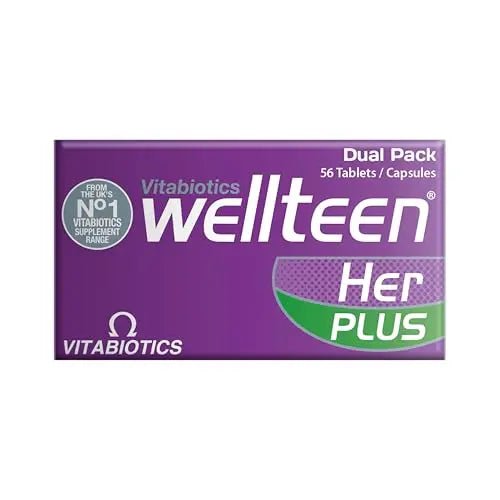 Vitabiotics Wellteen Her Plus Omega-3 - Advanced Nutritional Support for Teenagers and Young Women Ages 13-19 - PrimeBioHealth - canada supplements