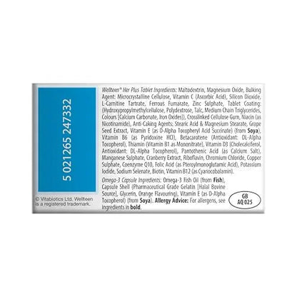 Vitabiotics Wellteen Her Plus Omega-3 - Advanced Nutritional Support for Teenagers and Young Women Ages 13-19 - PrimeBioHealth - canada supplements