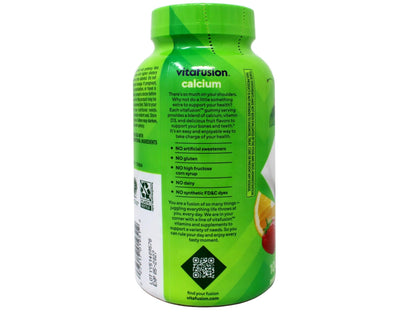 VitaFusion Calcium 500 mg Dietary Supplement Gummies Natural Fruit and Cream Flavors - 100 ct, Pack of 2 - PrimeBioHealth - canada supplements