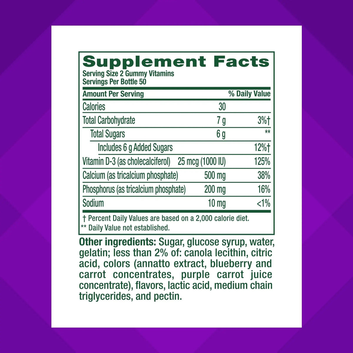 vitafusion Chewable Calcium Gummy Vitamins for Bone and Teeth Support, Calcium Gummies, Fruit and Cream Flavor, 100 Count, 50 Day Supply - PrimeBioHealth - canada supplements