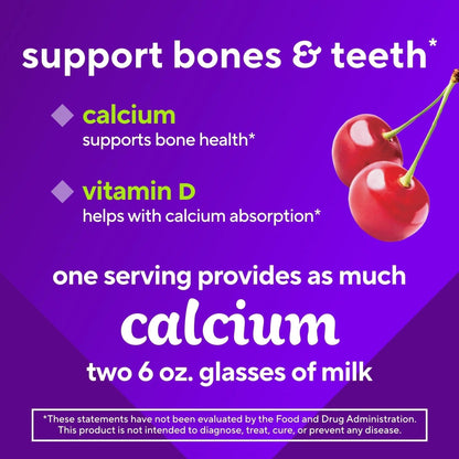 vitafusion Chewable Calcium Gummy Vitamins for Bone and Teeth Support, Calcium Gummies, Fruit and Cream Flavor, 100 Count, 50 Day Supply - PrimeBioHealth - canada supplements
