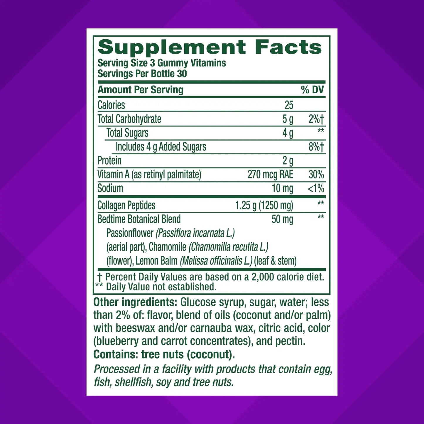 vitafusion Nighttime Skin Support (1), Beauty Supplement with Retinol (Vitamin A RAE), Collagen & Bedtime Botanicals - PrimeBioHealth - canada supplements